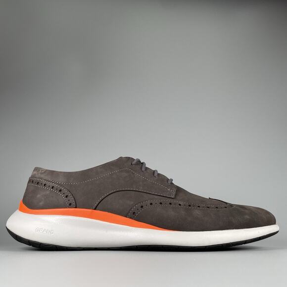 Cole Haan GrandTroy Men’s Size 12 M Gray Suede Casual Oxford Dress Sneakers GUC main image 8